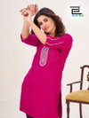 Bloom By Blue Hills Rayon Side Cut Short Kurtis Wholesale Market In Surat